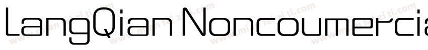 LangQian Noncoumercial Regular字体转换